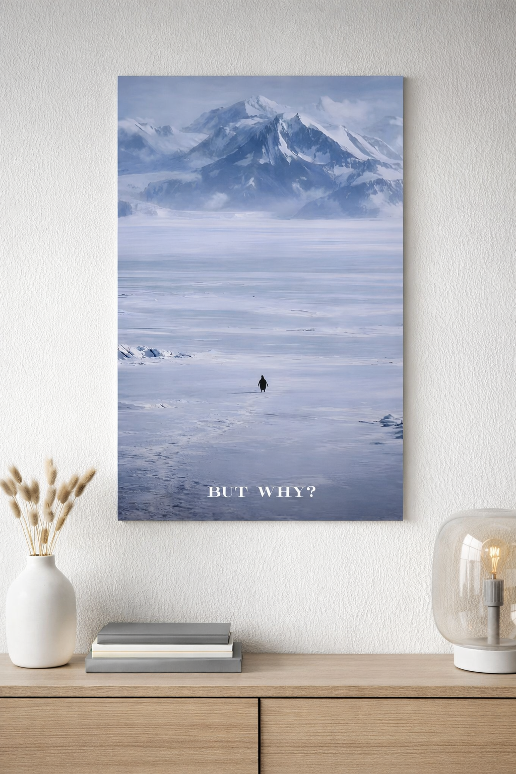 Lone Penguin Metal Poster